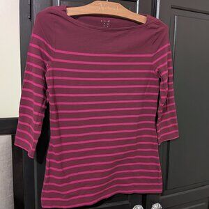 A New Day Size Small 3/4 Sleeve Boat Neck Tee